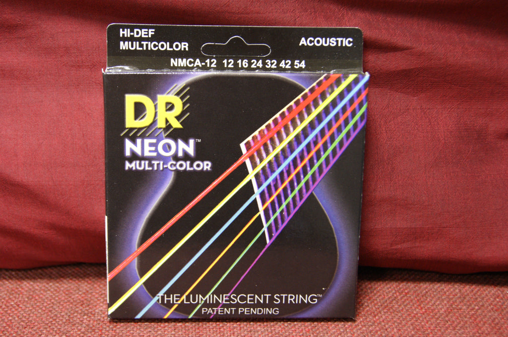 DR Neon NMCA-12 multi colour acoustic guitar strings 12-54