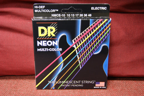DR Neon NMCE-10 multi colour electric guitar strings 10-46