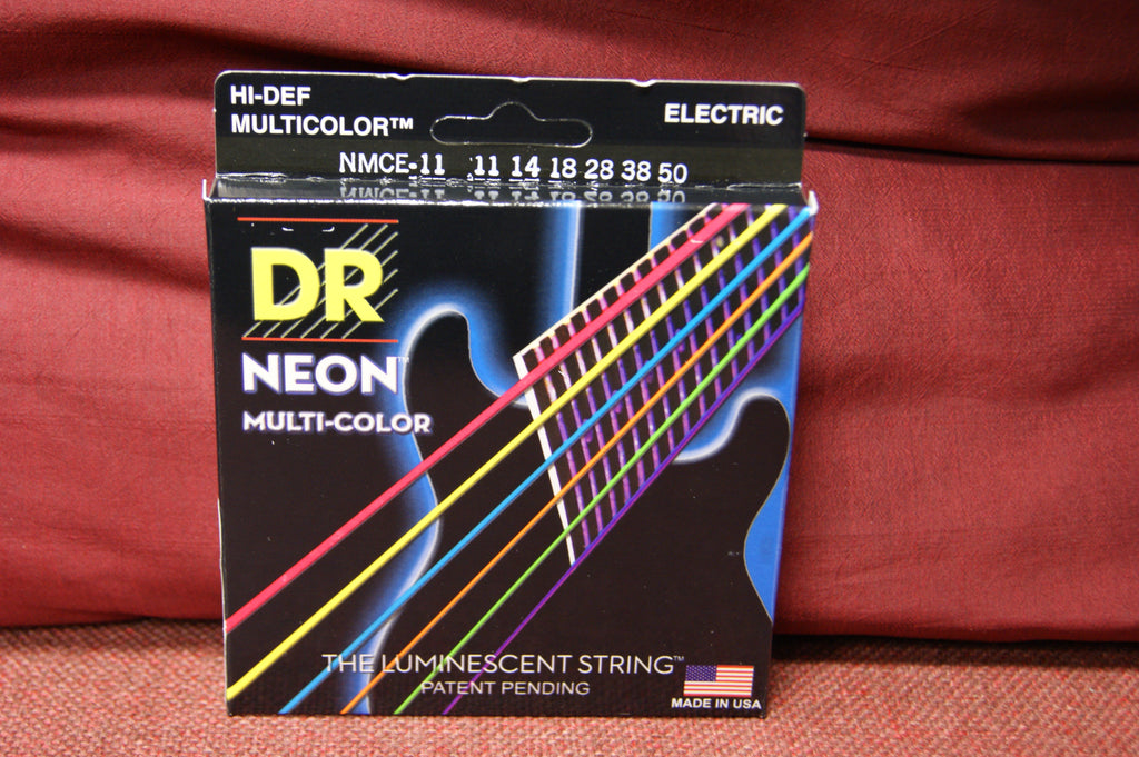 DR Neon NMCE-11 multi colour electric guitar strings 11-50