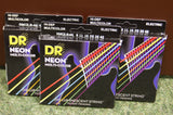 DR Neon NMCE9-46 multi colour electric guitar strings 9-46 (3 PACKS)