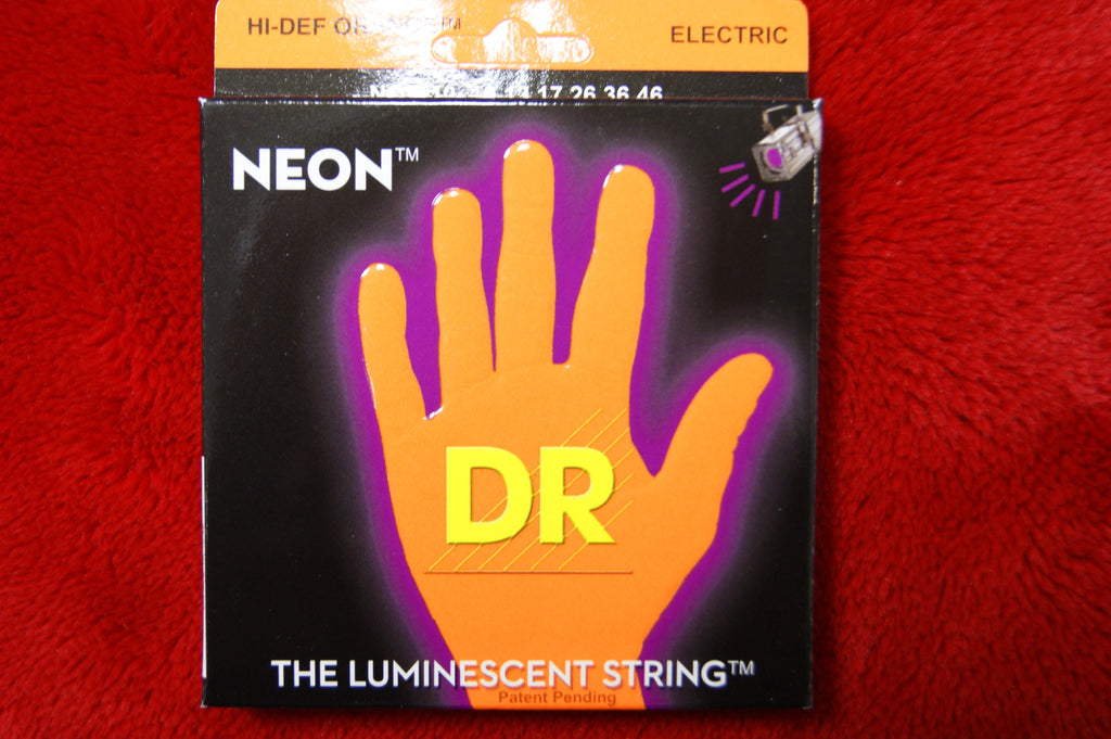 DR Neon NOE10 reflective orange electric guitar strings 10-46