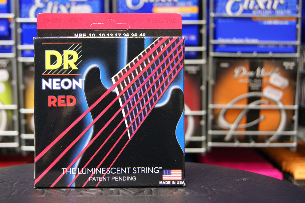 DR Neon NRE-10 red coated electric guitar strings 10-46 (2 PACKS)