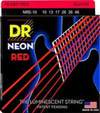 DR Neon NRE-10 red coated electric guitar strings 10-46 (3 PACKS)