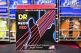 DR Neon NRE-11 red coated electric guitar strings 11-50 (3 PACKS)