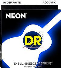 DR Neon NWA-12 white coated acoustic guitar strings 12-54