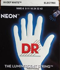 DR Neon NWE-9 White coated electric guitar strings 9-42