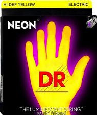 DR Neon NYE-9 Yellow coated electric guitar strings 9-42
