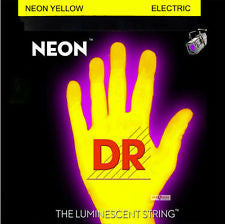 DR Neon NYE-10 yellow coated electric guitar strings 10-46