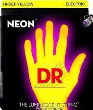 DR Neon NYE-946 Yellow coated electric guitar strings 9-46