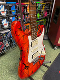 Samick LS-41DS/GTWSB electric guitar in red crackle finish S/H