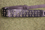 Guitar strap black leather studded OL3 by Onori