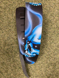 Guitar strap by Perri's P25AB-332 BL Skull leather