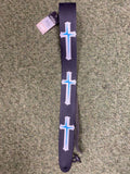 Guitar strap P25LSS-31 Cross - leather by Perri's - Made in Canada