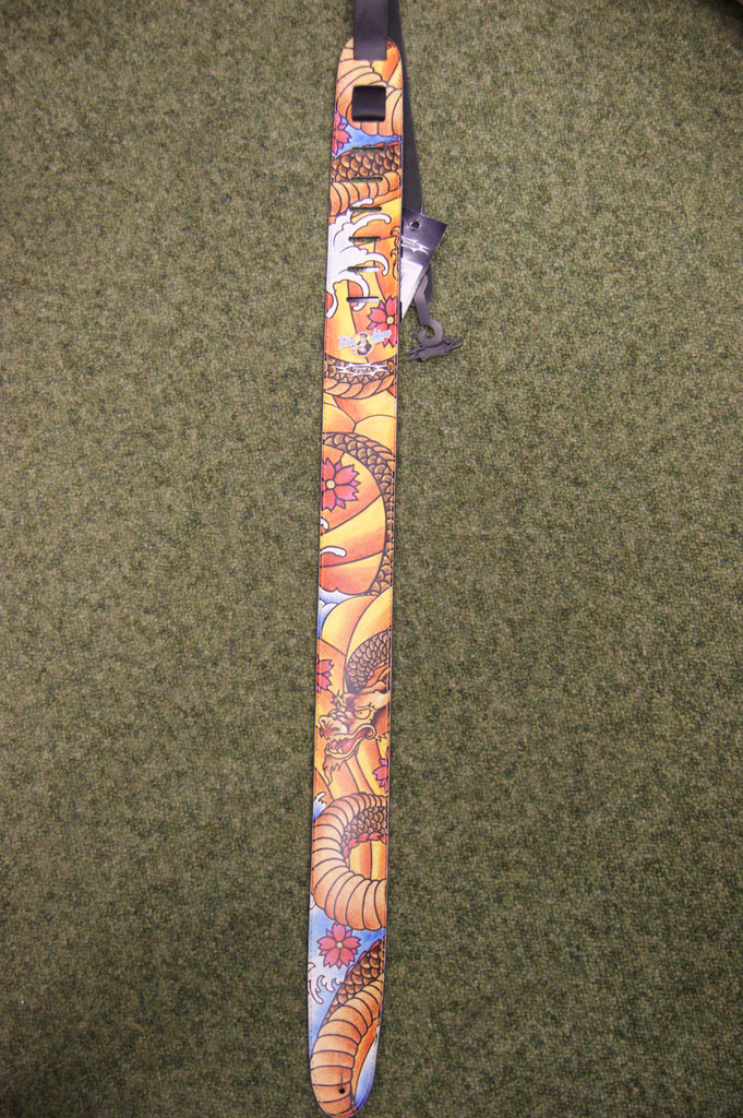 Guitar strap P25TJ-648 printed leather by Perri's - Made in Canada