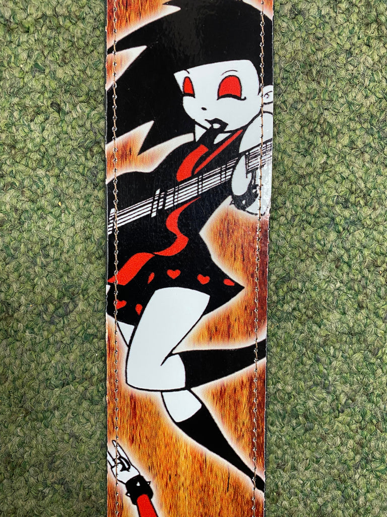 Guitar strap P25TJ-660 Betty Boop leather by Perri's - Made in Canada