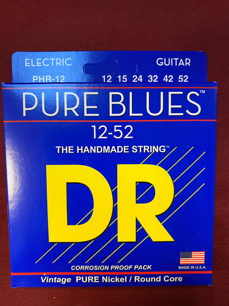 DR Pure Blues electric guitar strings 12-52 heavy