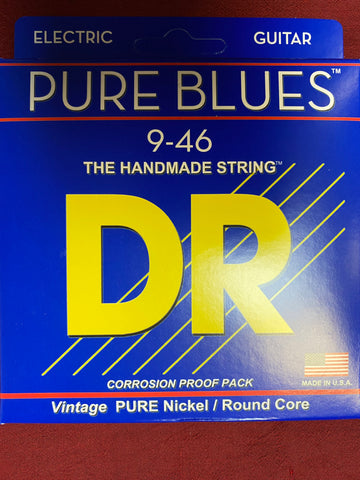 DR Pure Blues electric guitar strings hybrid 9-46