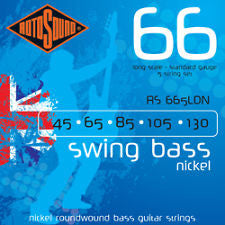 Rotosound RS 665LDN swing bass guitar nickel roundwound 5 string set 45-130