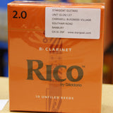 Rico Bb clarinet Reeds strength 2 - box of 10 reeds