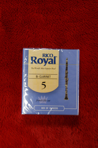 Rico Royal strength 5 Bb clarinet reeds (Box of 10)