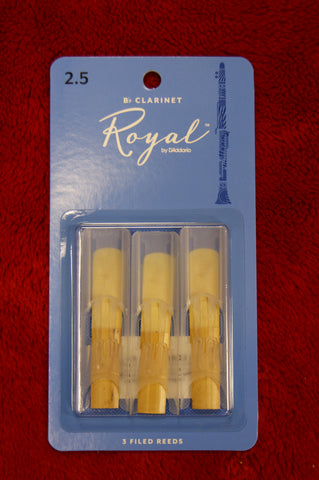 Rico Royal 2.5 Bb clarinet reeds (Pack of 3)