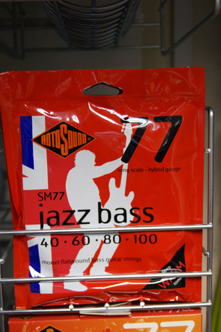 Rotosound SM 77 flatwound jazz bass guitar strings 40-100