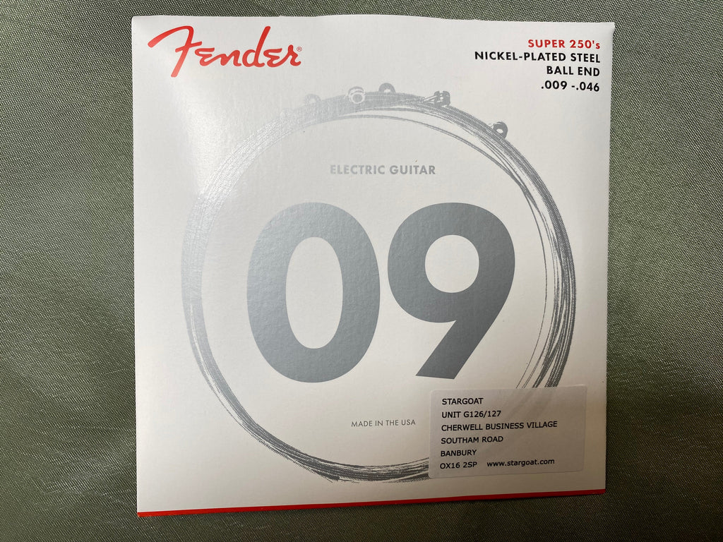 Fender 250LR Super 250 nickel ball end strings 9-46