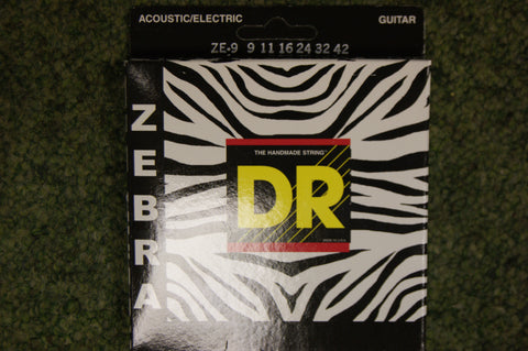 DR ZE9 Zebra acoustic/electric guitar strings 9-42