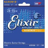 Elixir 12102 Nanoweb electric guitar strings medium gauge 011-049
