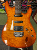 Ibanez SA160QM guitar in quilted amber finish - Made in Korea