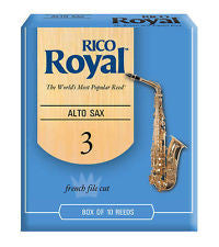 Rico Royal 3 alto sax reeds (Box of 10)